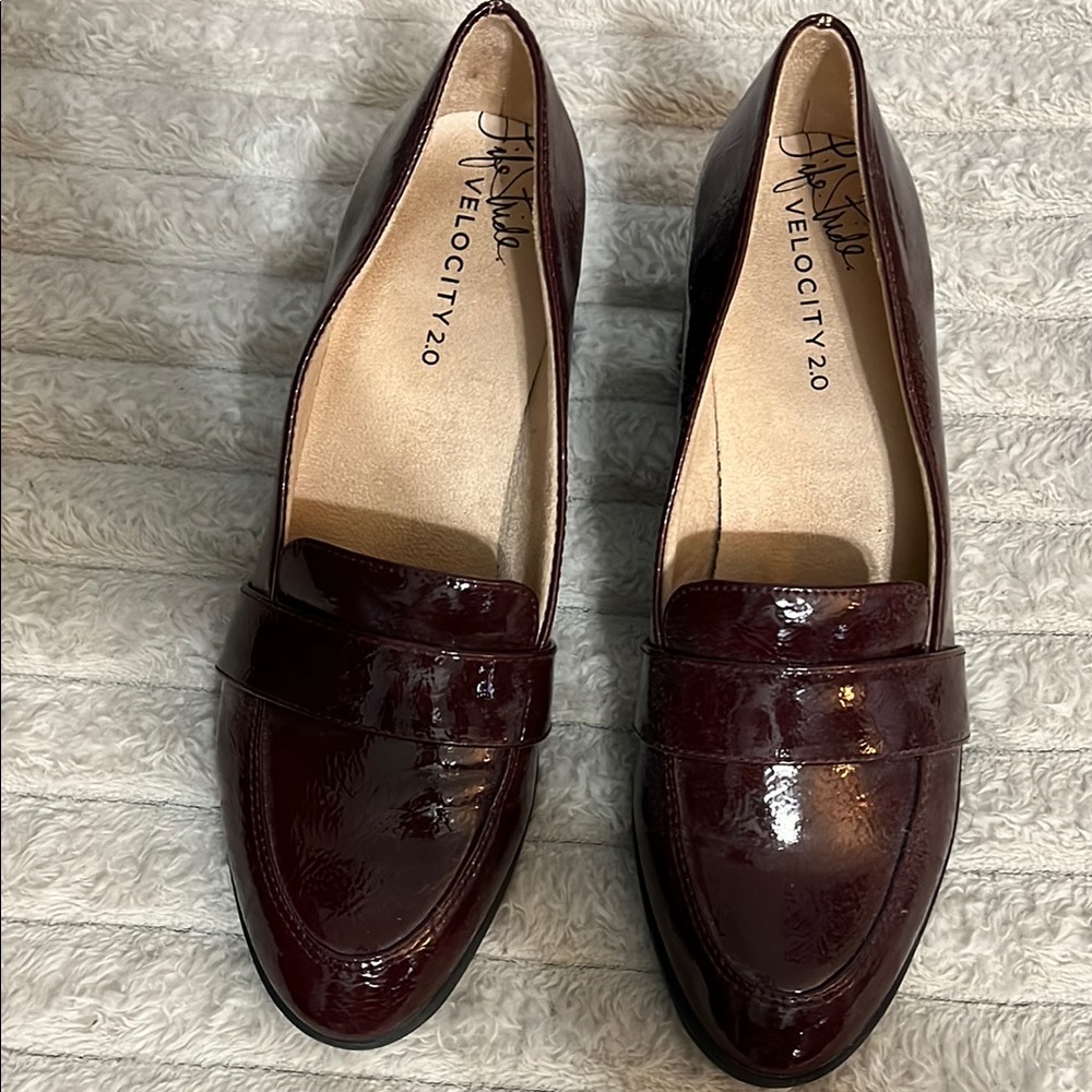 Velocity Burgundy Patent Loafers
